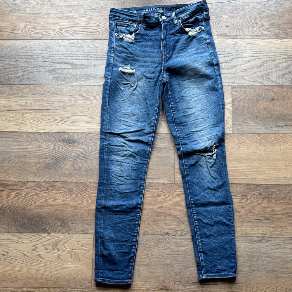 American Eagle Outfitters NE(X)T Level Stretch BlueSkinny Jeans (LONG)